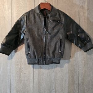 Sportier Pleather Boys Coat Jacket 2T